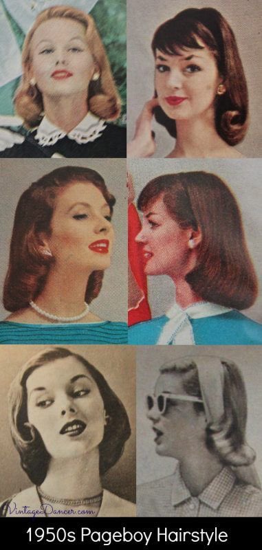 50s era! lots of short bangs ideas plus hairstyles w headbands