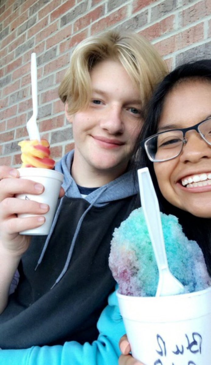 grizgoat's tweet photo. I told my students (posted with their permission) they worked hard this week and deserve some ice cream. These two went out and got 🍦. Then sent me a picture to let me know.🤗 #h110fhs #fishershighschool @marlena_howell https://t.co/ohaINDgmgl