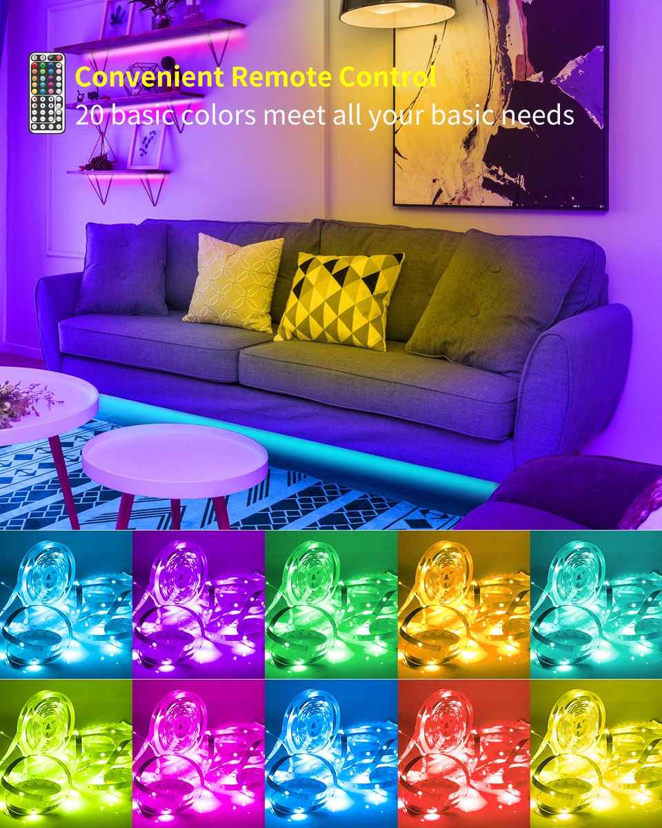 lily55442298's tweet photo. Colorful led strip lights, you are worth it!!!#ledlights #led #striplights #homedecoration #colorfullight #perfectlighting https://t.co/SdEJimZDQ3