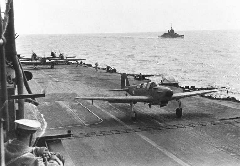 It first went to war aboard HMS Ark Royal in June 1940, with HMS Illustrious also carrying them in the Med from September. Their 8x303mg with 700 rounds per gun were immediately successful in sweeping Italian reconnaissance aircraft from the skies.