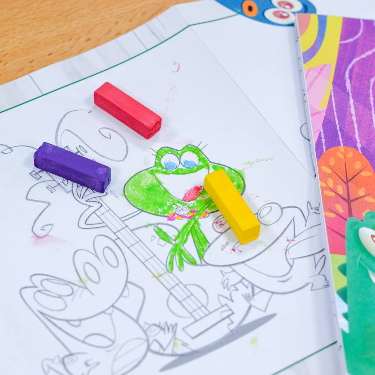 Each set comes with a mini coloring book feat. my art 