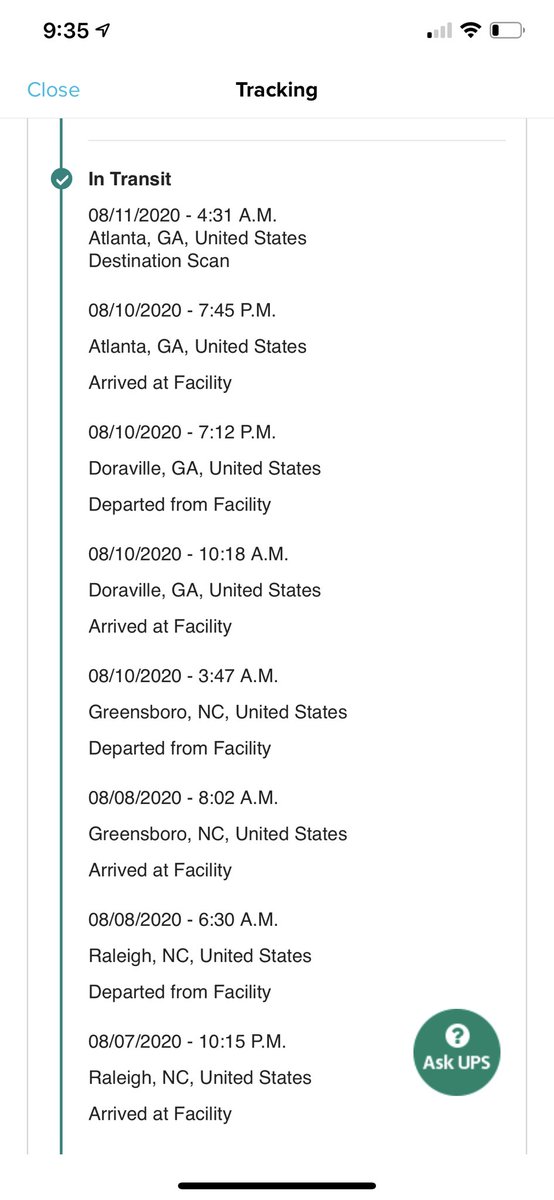 RahLovely's tweet photo. @stockx Case# 06801036. The site says my sneakers are en route to Stockx for authentication. UPS site says the package hasn’t been delivered. Last scan was on 8/11/20. Is my package lost in transit? https://t.co/GTTodpM2w8