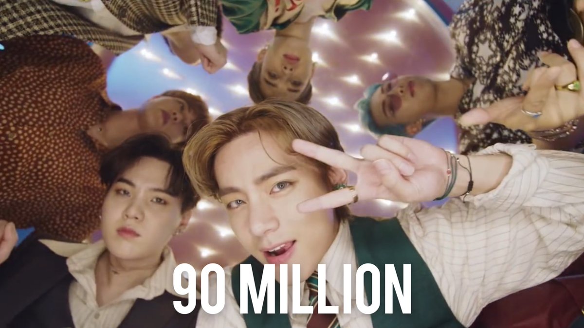 btsanalytics's tweet photo. "Dynamite" by BTS has become the fastest music video in YouTube history to hit over 90 MILLION views, 21 hours &amp; 41 minutes after release. 

(https://t.co/Njt4JYk6Gp) https://t.co/ADSupky7EA