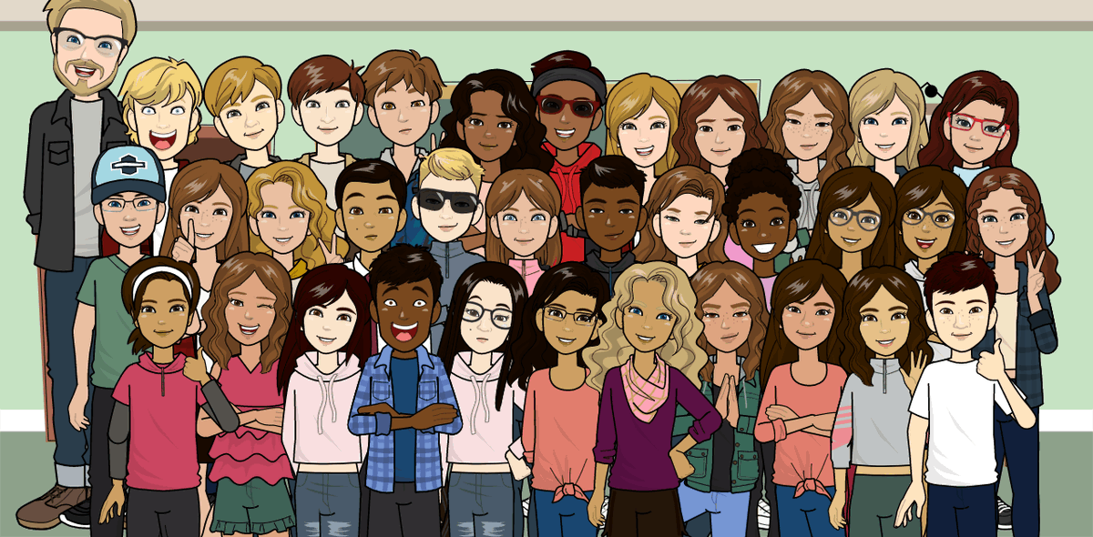 MagisterFleck's tweet photo. Great to be (virtually) with my @barrington220 Latin 1Bs again! Latin lives @StationMS220 @Prairie220! Thanks @PixtonEDU for the class photo! https://t.co/LVEHjNGxPr