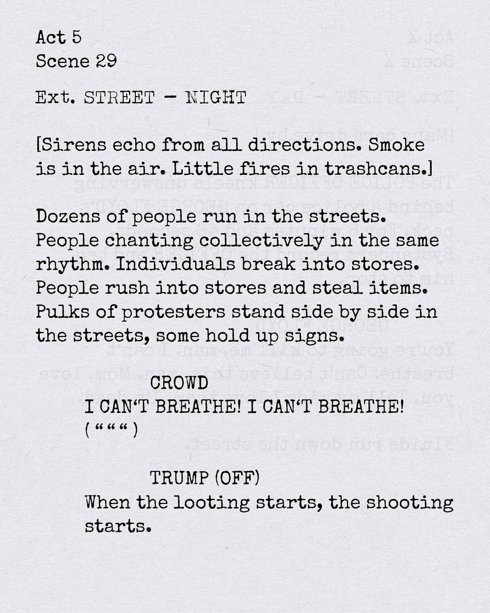 YesItsJas's tweet photo. #script #theatre #2020worstyear #GeorgeFloyd #VoteHimOut #TrumpIsACompleteFailure #coronavirus #COVID19 https://t.co/EtyCLi1NSI