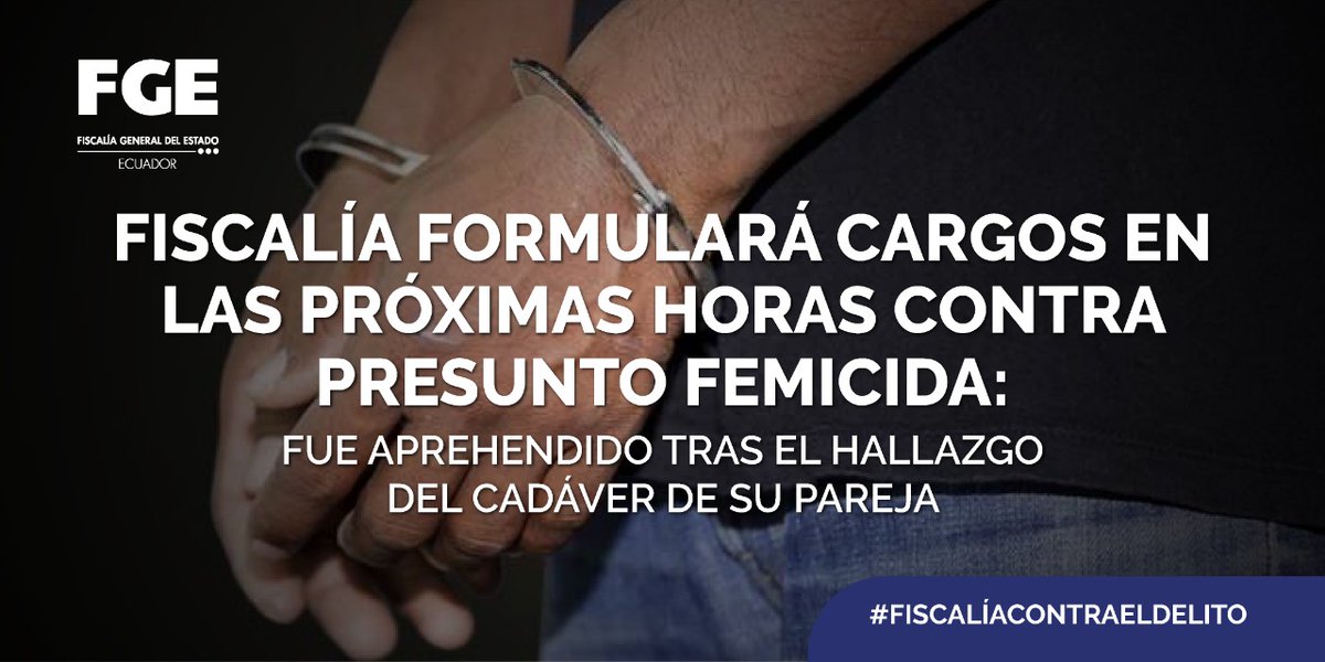 FiscaliaEcuador's tweet photo. #ATENCIÓN | #Azuay: #FiscalíaEc formulará cargos en las próximas horas contra presunto responsable del femicidio de su pareja. Ocurrió hoy en #Cuenca. #FiscalíaConLasVíctimas
Más información ⬇️
https://t.co/WcwohmMpsW https://t.co/qJzXJLRWHX