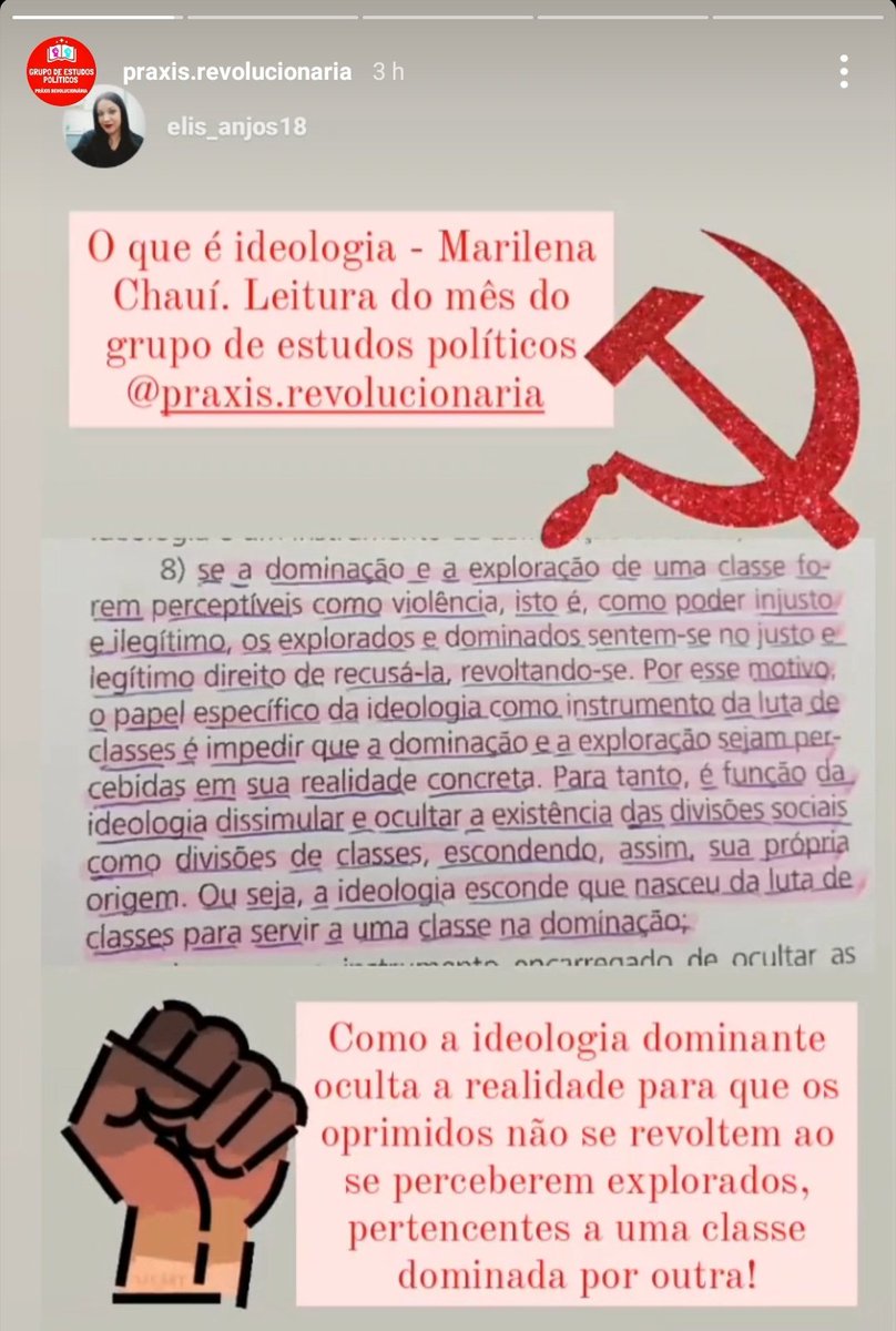 PraxisRevolucao's tweet photo. O QUE É IDEOLOGIA DA MARILENA CHAUÍ https://t.co/PrwlCKlScD