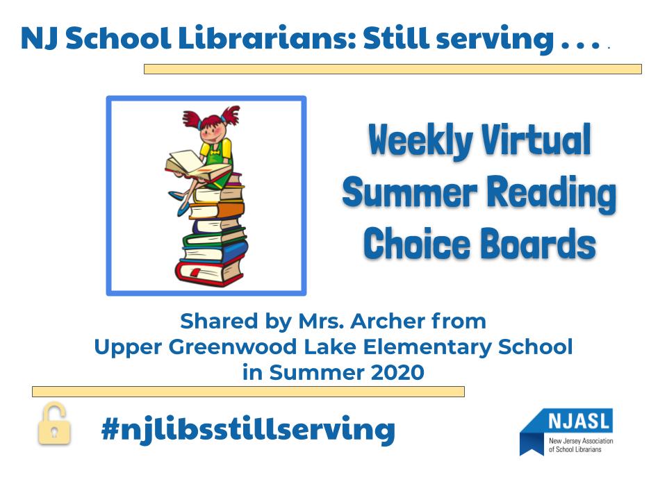 Virtual Book Choice Boards keep UGL reading all summer long! wmtps.org/schools/upper_…
@njasl@NJDOE@NJPSA@njsba#njlibsstillserving#UGLLibraryLady