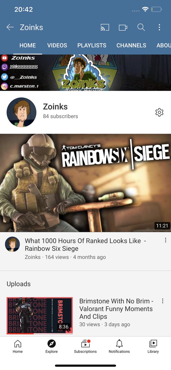 __Zoinks's tweet photo. Um Iโm trying to hit 100 subs ๐ฅบ๐๐#100sub #youtube #Like #Subscribe #please https://t.co/lCRwaQgHVM