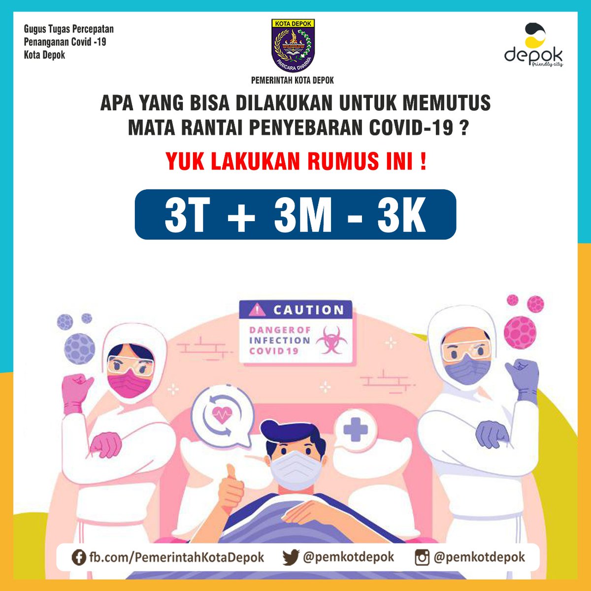 PEMERINTAH KOTA DEPOK | #AyoPakaiMasker tweet media