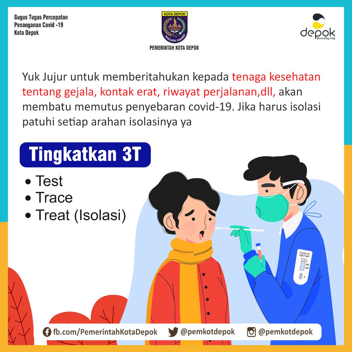 PEMERINTAH KOTA DEPOK | #AyoPakaiMasker tweet media