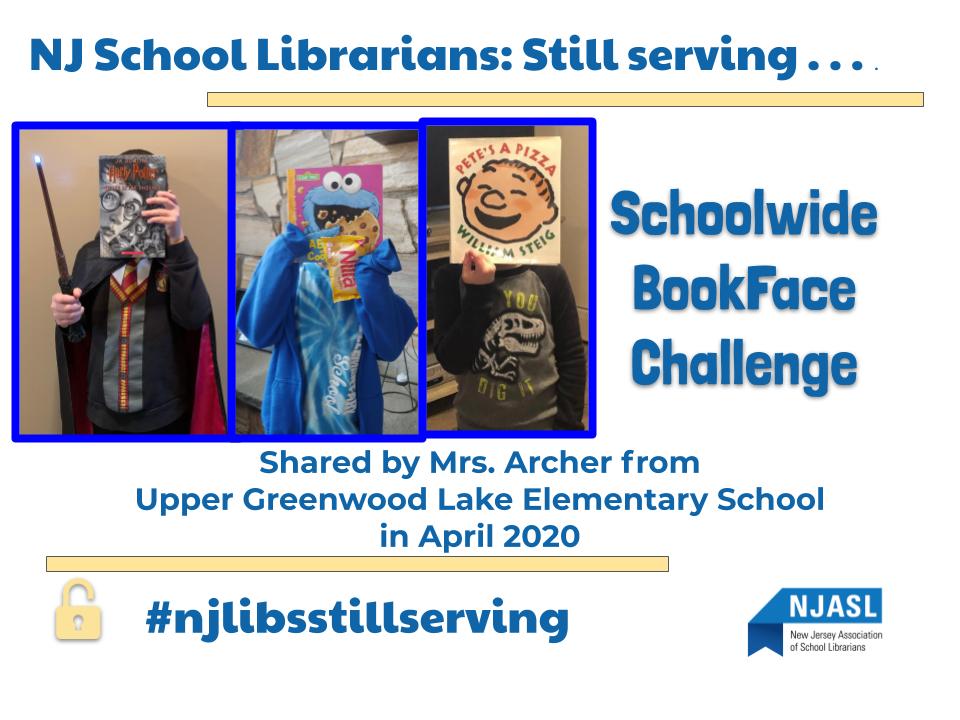 BookFace Challenge brought out students' creativity and imagination! And made us all laugh out loud! @njasl@NewJerseyDOE@NJPSA@njsba#njlibsstillserving