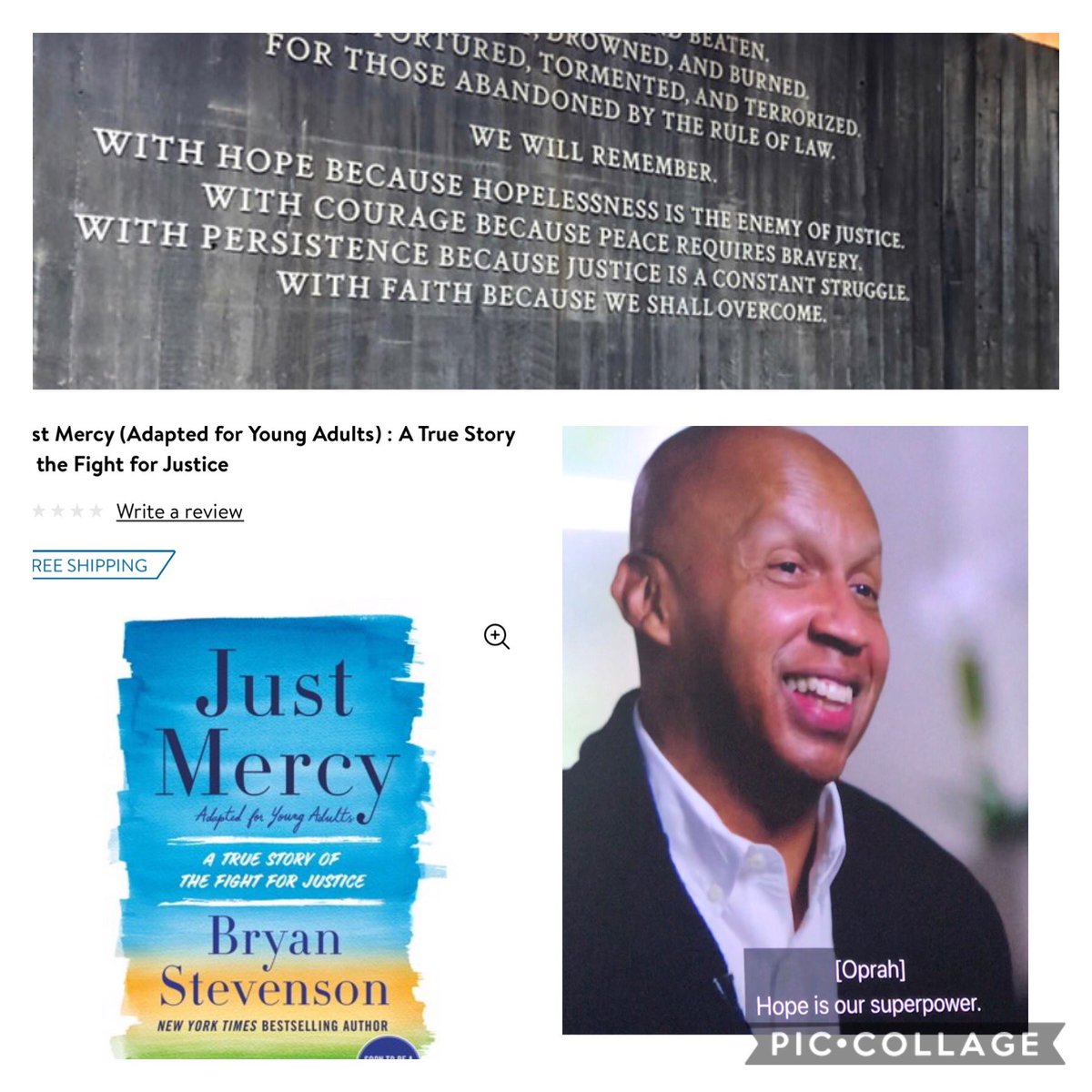 Just watched The Oprah Conversation with Bryan Stevenson. I have learned so much from him. Inspired by what he’s said...”Hope is our superpower.” #CentralStrongLISD