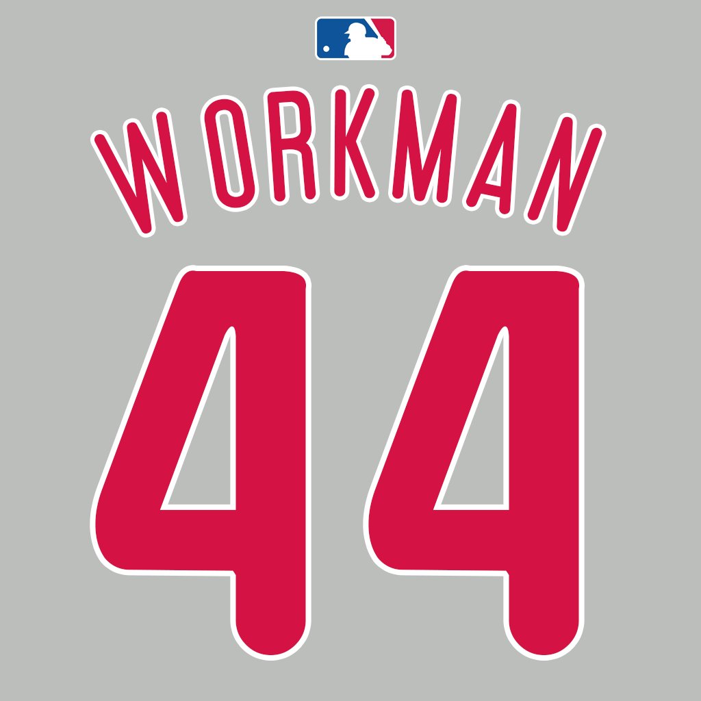MLB Jersey Numbers on X: RHP Brandon Workman (@b_workman12) will wear  number 44. Last worn by LHP Jason Vargas in 2019. #Phillies   / X