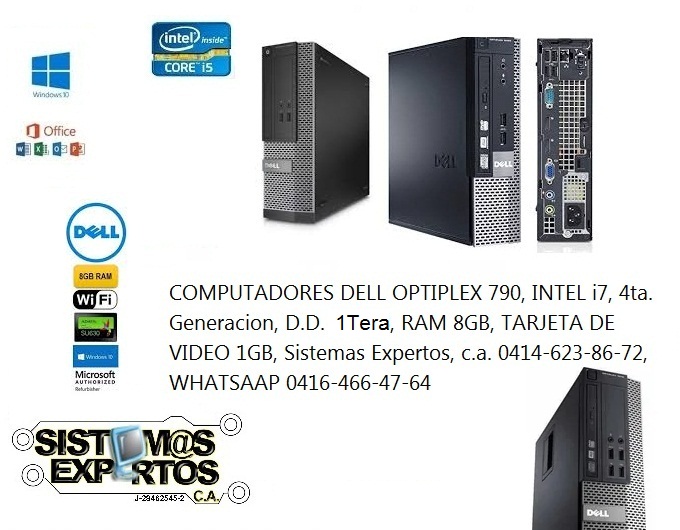 SISTEMA_EXPERTO's tweet photo. COMPUTADORES DELL OPTIPLEX 790, INTEL i7, 4ta. Generacion, D.D. 1Tera, RAM 8GB, TARJETA DE VIDEO 1GB, Sistemas Expertos, c.a. 0414-623-86-72, WHATSAAP 0416-466-47-64 https://t.co/AVo2r0oHPT