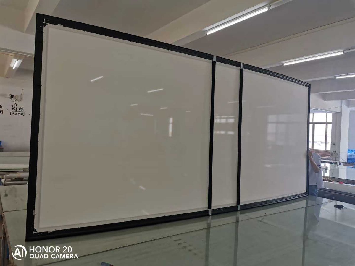Sibyl49642462's tweet image. CHK80 series curved frame projection screen with best woven transparent acoustically 8k fabric .
#XYSCREEN  #fixedframe  #projectorscreen