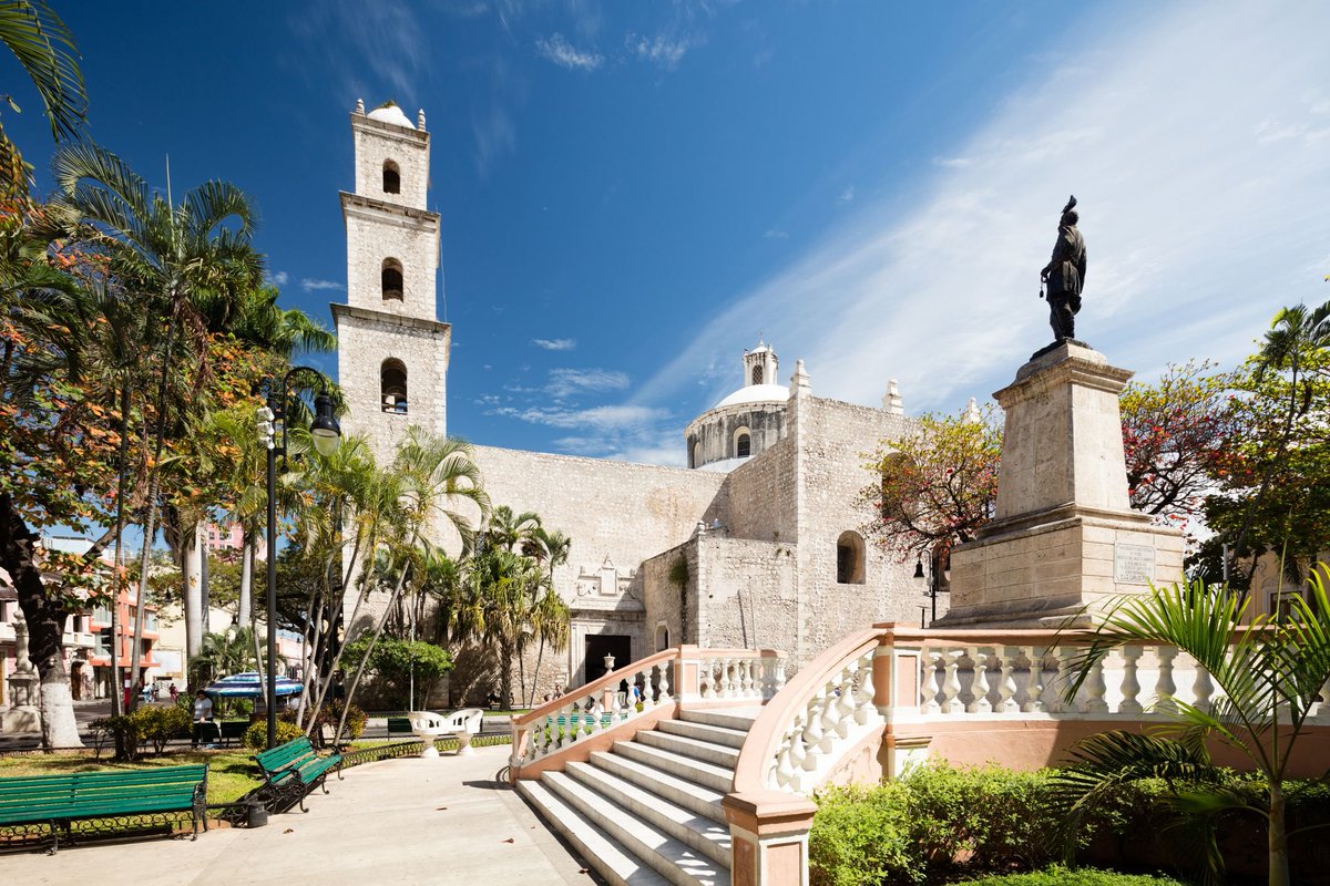 First up, the city we flew into and out of on our honeymoon, Merida, Mexico. It's a beautiful city with beautiful and very friendly people. We rented a Volkswagen bus and proceeded to drive in a big circle through the peninsula to visit the Mayan ruins.