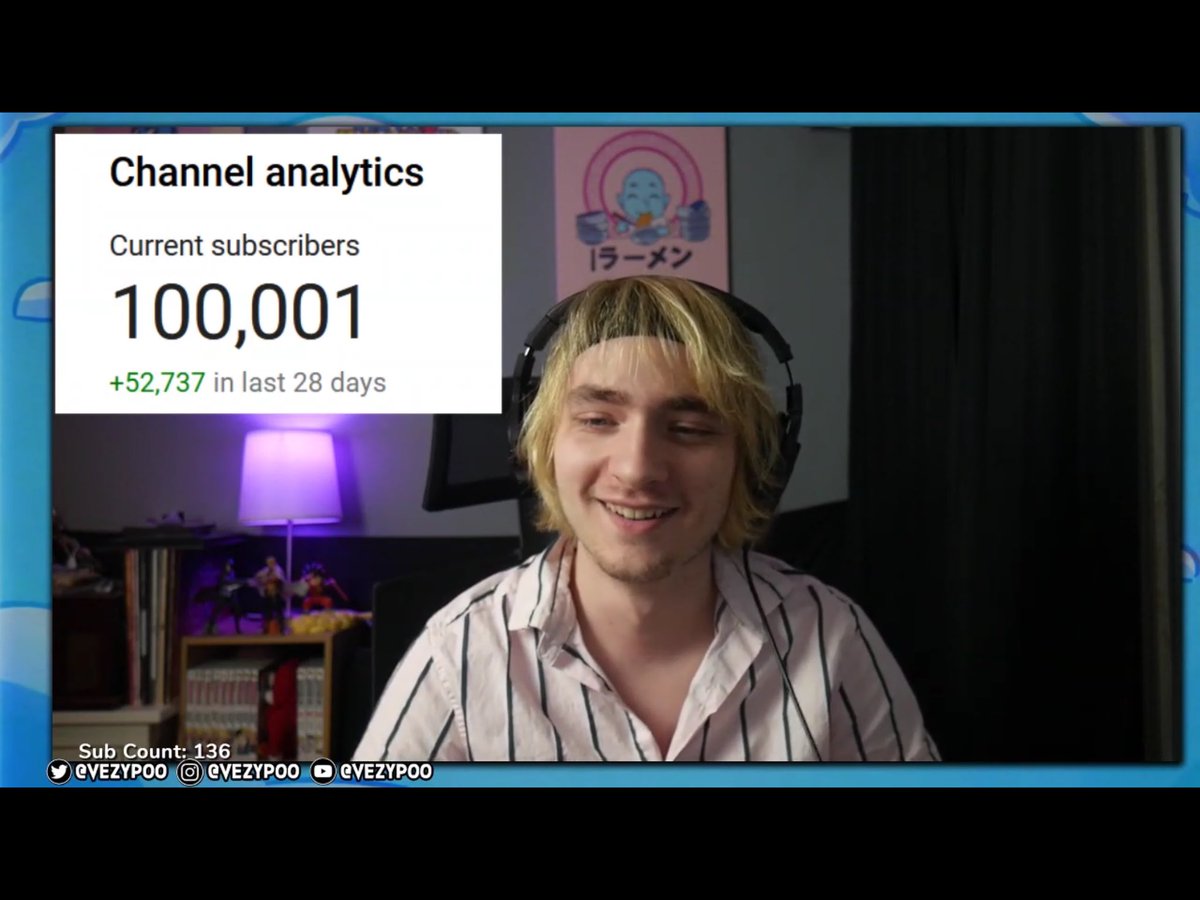 radikalmc's tweet photo. Huge congrats on 100k subs @vezypoo https://t.co/YiK53efjE7