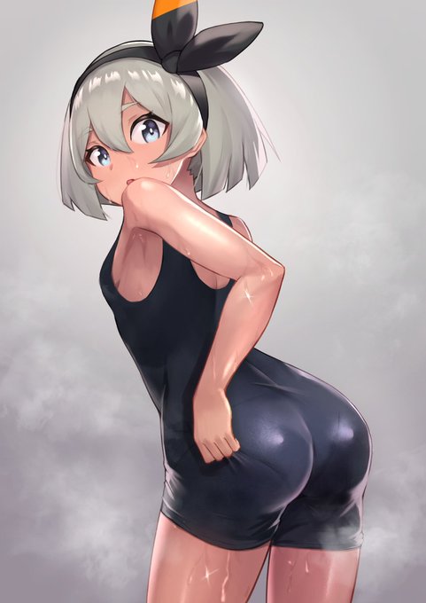 トレーニング中に食い込んだ下着を直す汗だくサイトウちゃん 