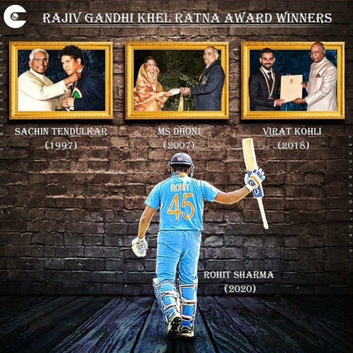 TheRaviKP's tweet photo. Congrats
@ImRo45
 for being conferred with the Rajiv Gandhi Khel Ratna Award, 2020🥇.

We are proud of you, Hitman 🏏
#RohitSharma #Hitman #BCCI #ICC #RajivGandhiKhelRatna #MumbaiIndians #IPL2020 #Cricket https://t.co/n1vBXfEq0K