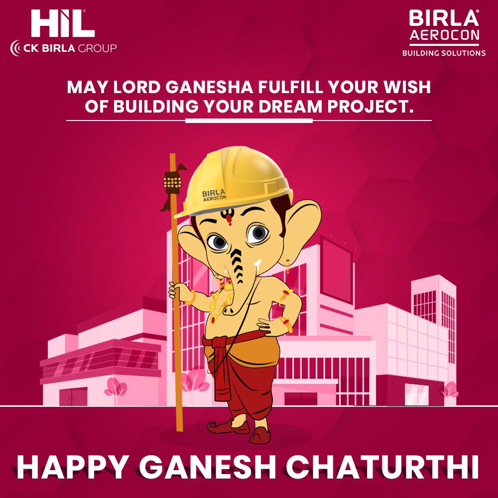 birlanu's tweet photo. This Ganesh Chaturthi, let us work towards creating an empathetic world where there is happiness. The #newnormal is the best time to usher new beginnings. 

#TogetherWeBuild #HIL #GaneshChaturthi #NewBeginnings #Parador #Charminar #BirlaAerocon #Fortune #BirlaHIL https://t.co/vTOl5gXXGe