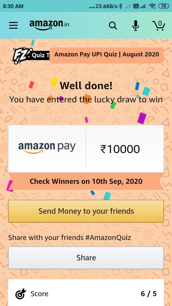 Rajkish27601632's tweet photo. @amazon @AmazonHelp @amazonIN @Rajkish27601632 #RajkishorSharma 
#AmazonQuiz #amazonpay https://t.co/nRr6rZX3uc