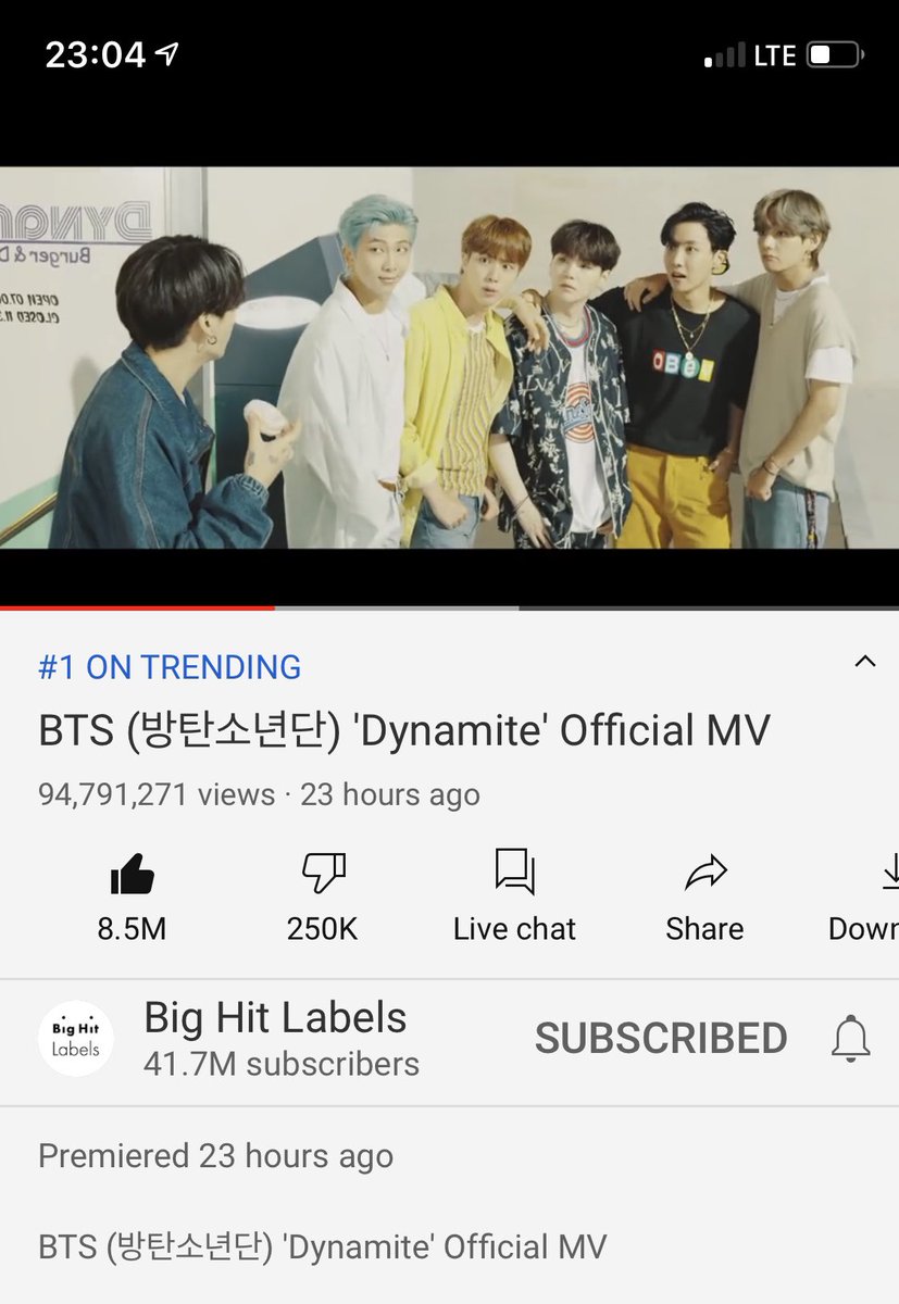 shortperson85's tweet photo. We are so close! 😭 Dont give up! Fighting! #DynamiteTo100M #DynamiteBTS @BTS_twt https://t.co/V6y7cEWtGz