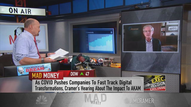 Watch as <a href="/Akamai/">Akamai Technologies</a> CEO and co-founder <a href="/TomLeightonAKAM/">Tom Leighton</a> joins <a href="/jimcramer/">Jim Cramer</a> on <a href="/MadMoneyOnCNBC/">Mad Money On CNBC</a> to discuss cybersecurity, 5G wireless technology, and the evolution of Akamai. #5G #cybersecurity bit.ly/2FPWdEh