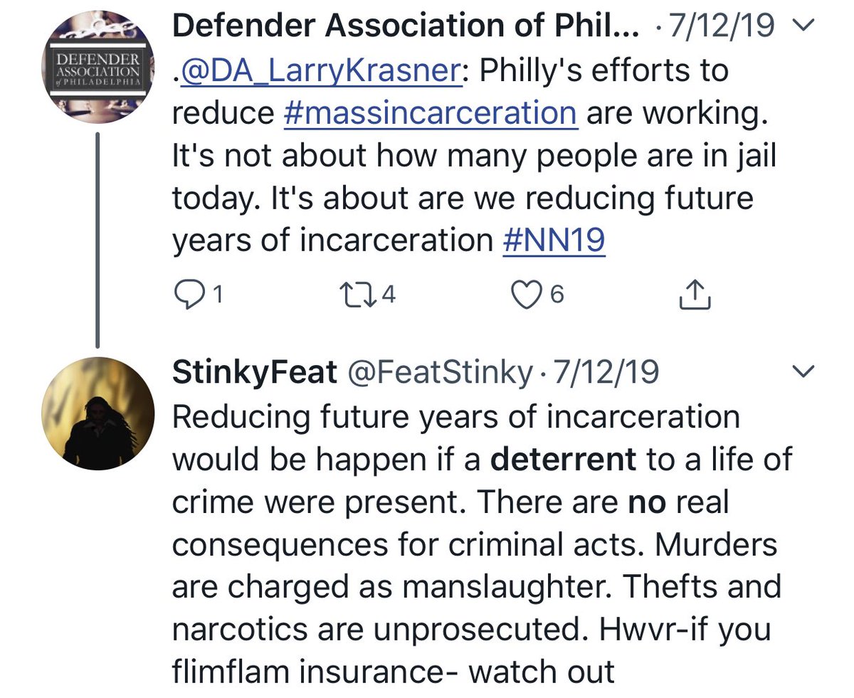 Oh, Mia Outlaw also believes in what I’ve been saying for years- there are NO CONSEQUENCES and NO DETERRENCE when the  @philadao becomes so “woke”, they release criminals en masse