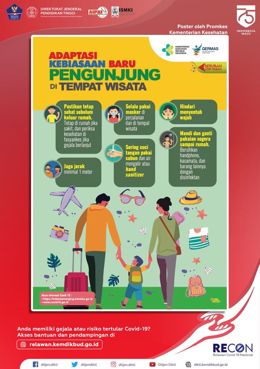 Kairaa_sr's tweet photo. [31 Hari Tantangan #SiapAdaptasi] day 22 
Di era new normal ini aku mau share AKB di tempat wisata dan HOAXBUSTER : terkait kalung antivirus, kuy simak
Tetap patuhi protokol kesehatan ya
@ditjendikti 
@Kemdikbud_RI
@ISMKI_Indonesia 
#RECONSIGAP 
#RelawanKemdikbud 
#SiapAdaptasi https://t.co/SpERlZkHVj
