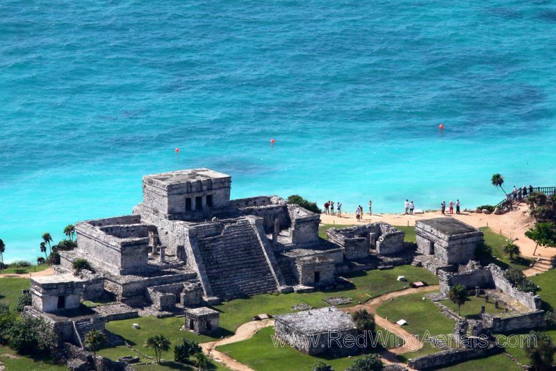 And the last major site we visited before heading back to Merida was the amazing Tulum on the Caribbean Sea. One of my favorite buildings there is the Temple of the Frescoes, which is of course painted with frescoes inside.