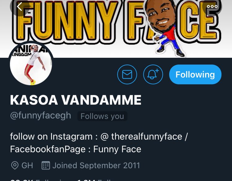 qwaqu_'s tweet photo. And the real @funnyfacegh  the only VANDAMME IN KASOA  followed back kaish #egooverdem https://t.co/AzNQYKol8T