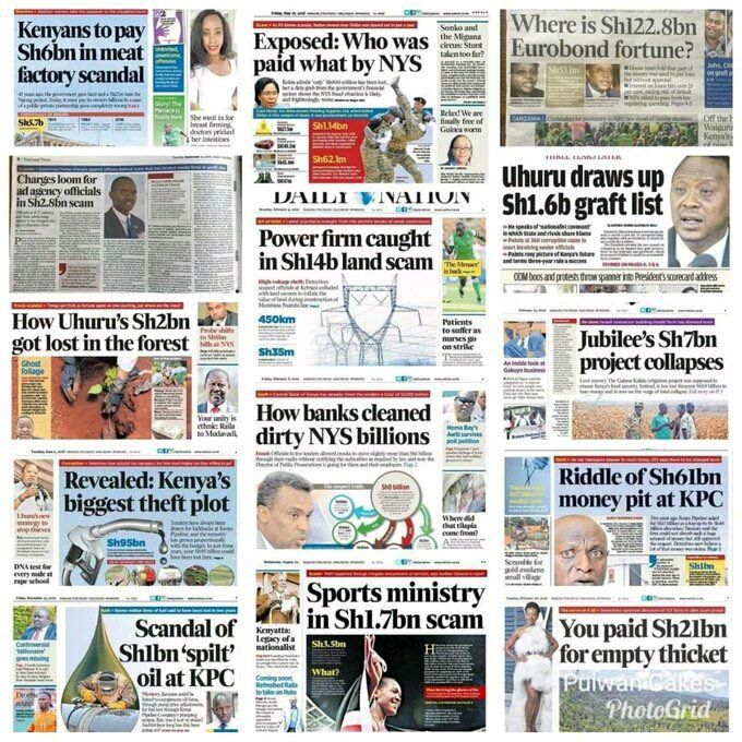 With such headlines if I was Uhuru I would either fire my entire cabinet or resign as president! #corruptkenya #Covid19Millionaires
