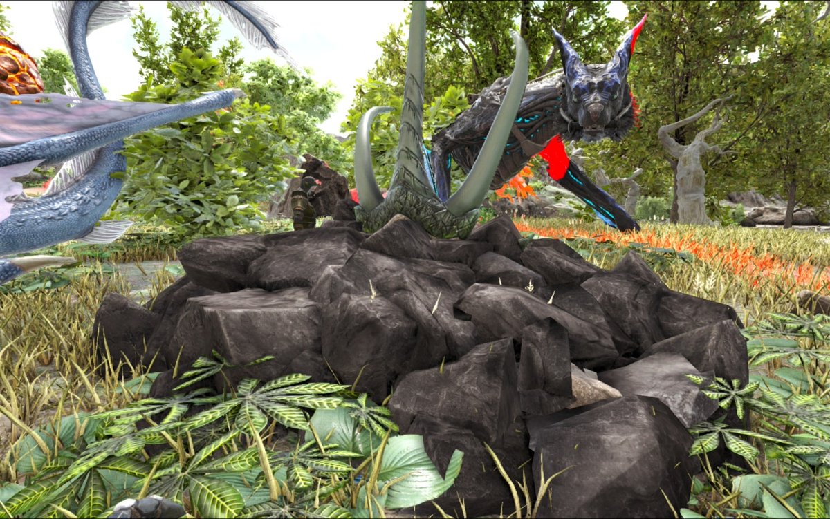 風月 V Twitter Arkの話 Crystal Isles Dino Collection というmodの追加の Crystal Basiliskをテイムしてモンボにいれ 拠点に帰ってからモンボから出したらこうなった 掘り出せないしモンボに入れることもできない こいつはもう一生ここで暮らすことになるんだ