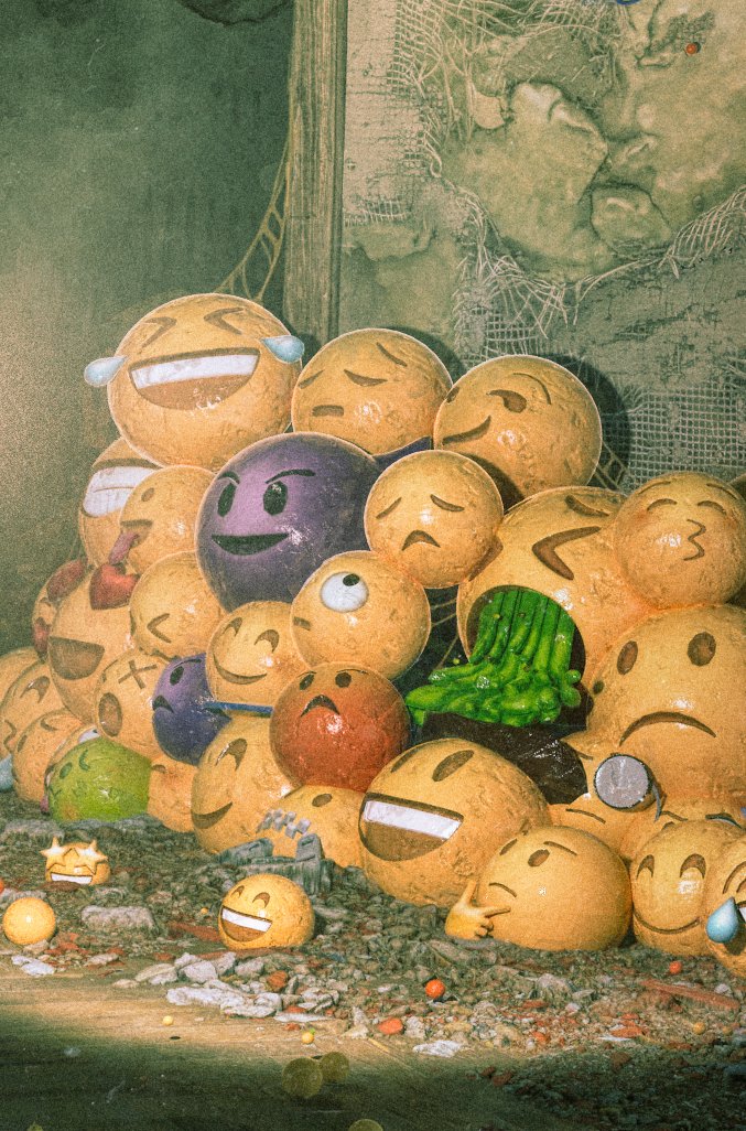 beeple's tweet photo. EMOJI INFESTATION https://t.co/ATfCcwZugP