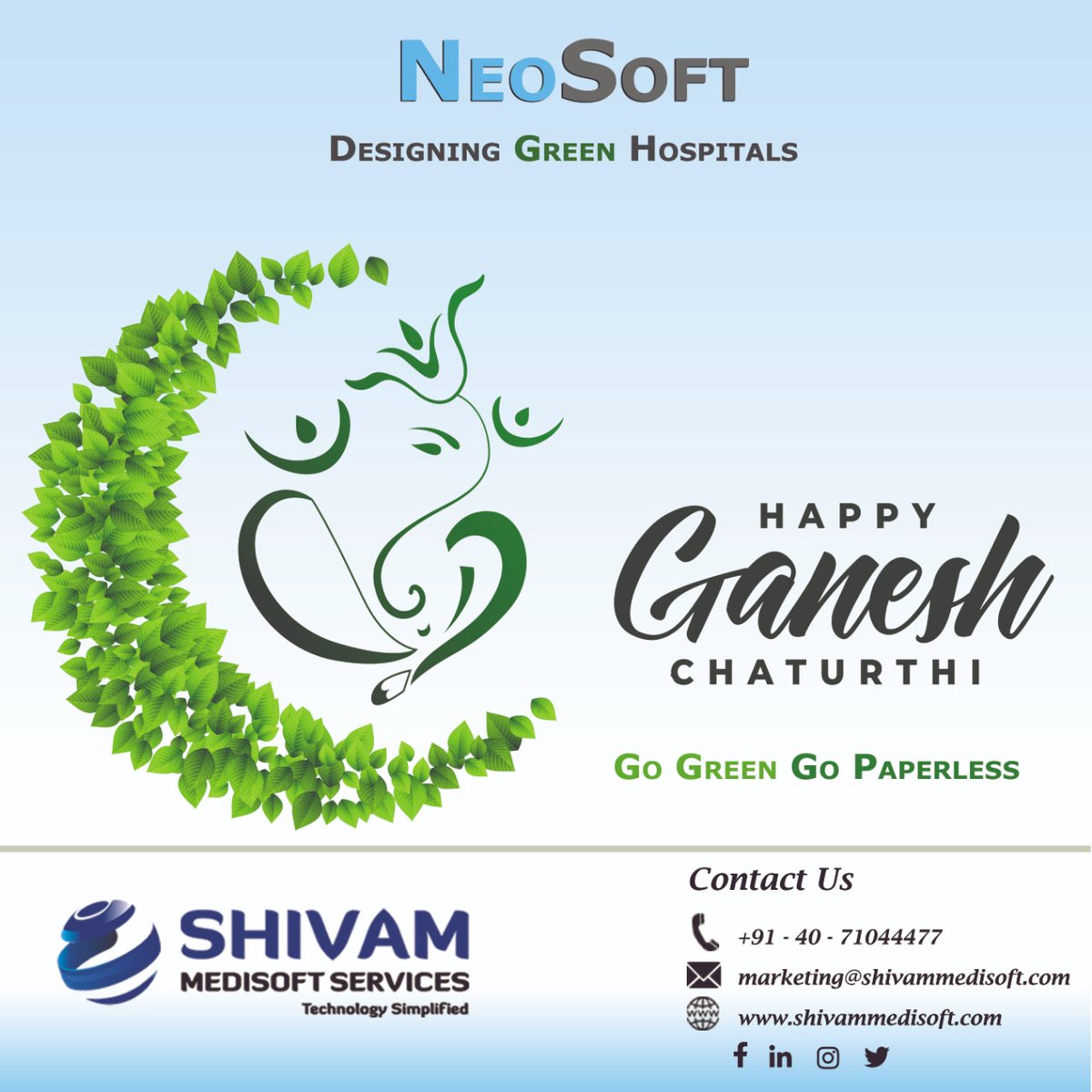 Shivamsmspl's tweet photo. We wish you all a Happy Ganesh Chaturthi, may Lord Ganesha fill your home with lots of happiness and bless your family with good health.#GaneshChaturthi #festival #hospital #doctors #Nursing #healthcare #hospitals @admshospital @TheDoctors @hms_hospital https://t.co/m6QpLEQWeq