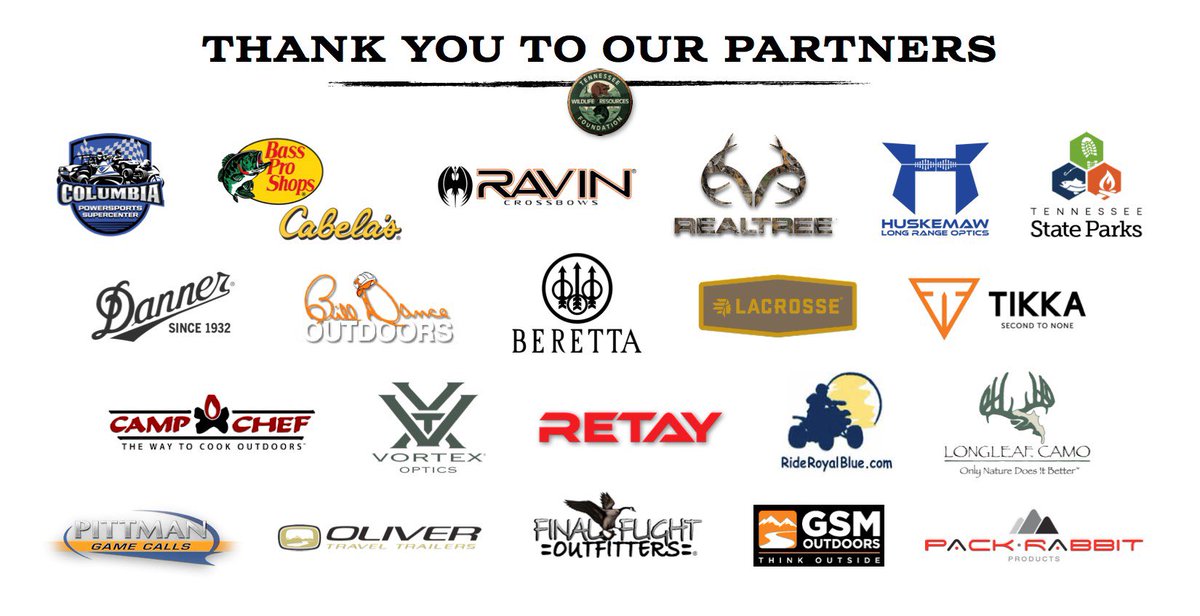 A Big Thank You to our 2020 Conservation Raffle Partners! Without your generosity and support we could have never reached our goal!
Be sure to support our partners whenever you can and thank them for supporting Tennessee wildlife 🦌🐠🐛🐢