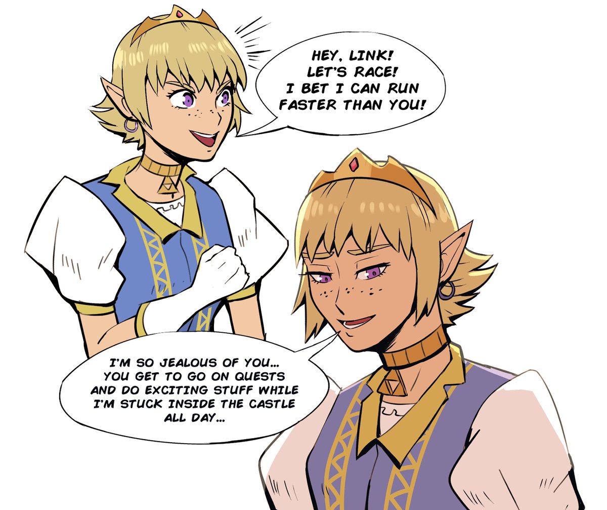 A tomboy Princess Zelda for a hypothetical future Zelda game.
I really wish the series would give us another tomboy zeld... 