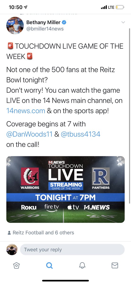 CoachB4134's tweet photo. Now that was fun @14News @14SportsTeam @DanWoods11! From the studio, with a lightning delay.....who cares!? Football was BACK! Loved every minute of it! https://t.co/oLLhQXjR38