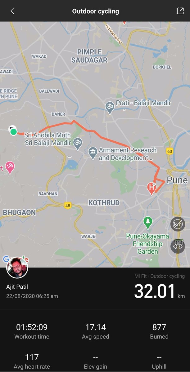 iajitpatil's tweet photo. Day-5, 32 kms cycling. It was an enjoyable ride, cup of team, upma in the banana leaf @ vaishali, FC road and photo with cycling partner. 
#100DaysWorkOut https://t.co/rRFU7VqSAB