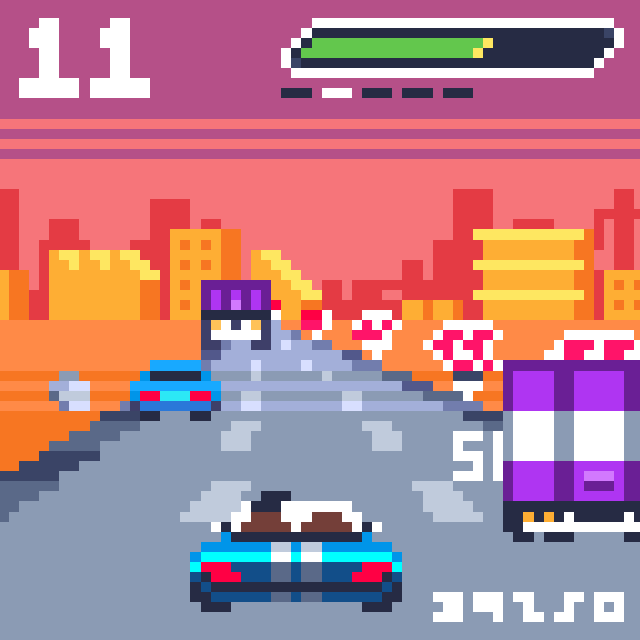 FusionScene's tweet photo. Wild Racer by @Denis_Grenier86 - an entry for the recent #LowResJam, made in 64x64 resolution.
#indiegames #gamedev #pixelart

Available on @itchio:https://t.co/E6yAJIpQNF https://t.co/YjQOHK2DK3