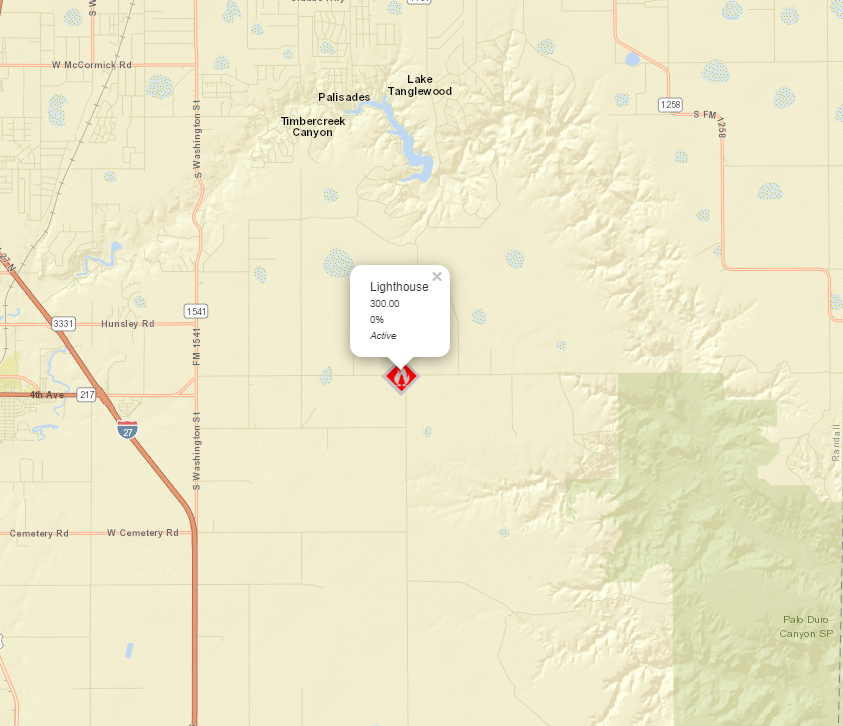 AllHazardsTFS's tweet image. Alert: Texas A&amp;amp;M Forest Service is responding to a request for assistance on the #LighthouseFire in Randall County. The fire is estimated to be 300 acres and 0% contained. #txfire