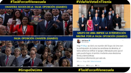 NO SE VOTA CON NARCO TIRANÍA, LOS PARTIDOS HAN CONTRIBUIDO Y SOSTENIDO AL RÉGIMEN GENOCIDA,
NO A LA MUD/PSUV

 #VzlaNoVotaEnTirania #TaskForce4Venezuela #GrupoDeLima #ChavismoCriminal