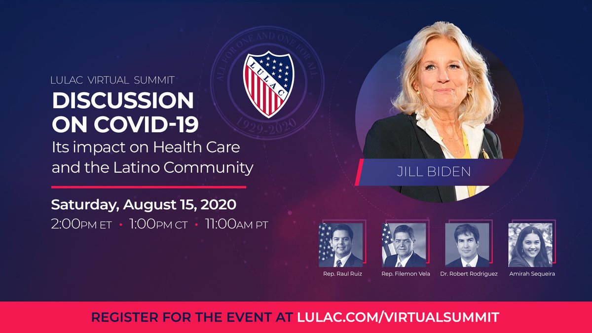 Right now, a quarter of the children in the United States are Latino.

Our collective success is dependent upon the success of Latino children, and the Latino community as a whole.

Register here: lulac.com/virtualsummit