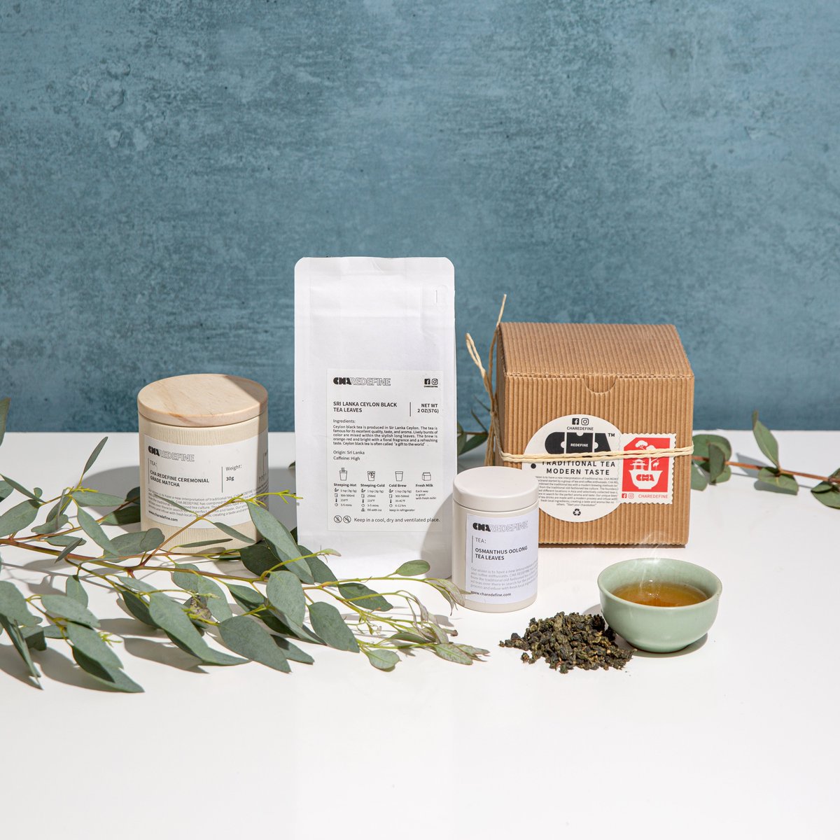 Have you taken a look at our carefully boxed tea leaves you can take anywhere? From Left to Right: Ceremonial Grade Matcha, Sri Lankan Ceylon Black Tea, Osmanthus Oolong Tea! Order online or in store to always have your favorite tea nearby!🍃 #charedefine