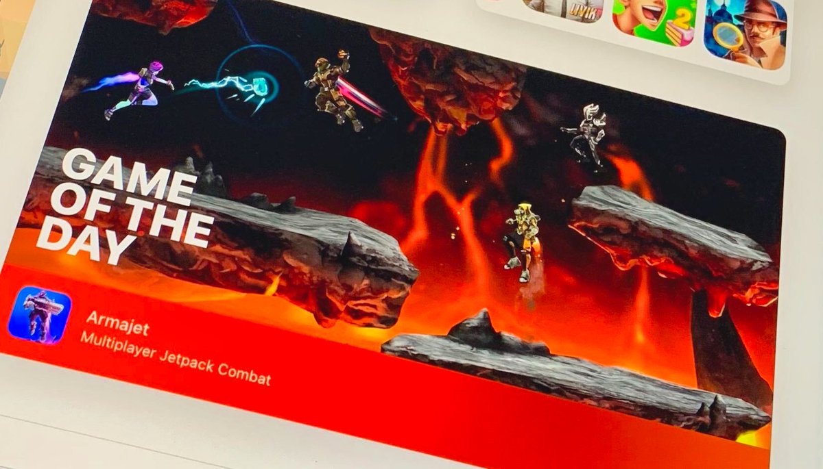 superbitmachine's tweet image. Game of the Day @AppStore featuring for @Armajet! @superbitmachine @AppStoreGames #apple #AppStore #gameoftheday