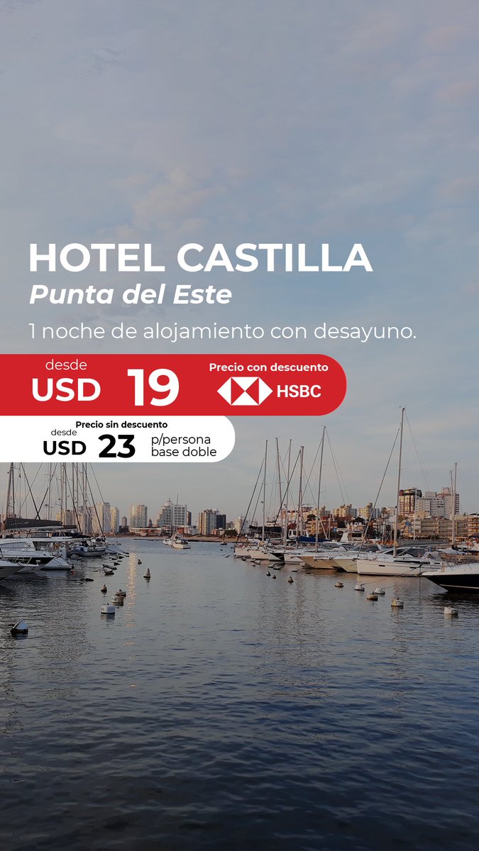 ¿Qué mejor opción que pasar un finde en #PuntaDelEste desde USD 23 por persona? ¡Las ofertas de #Uruguay no paran de sorprendernos! 😎🤩
rb.gy/1ywuuc