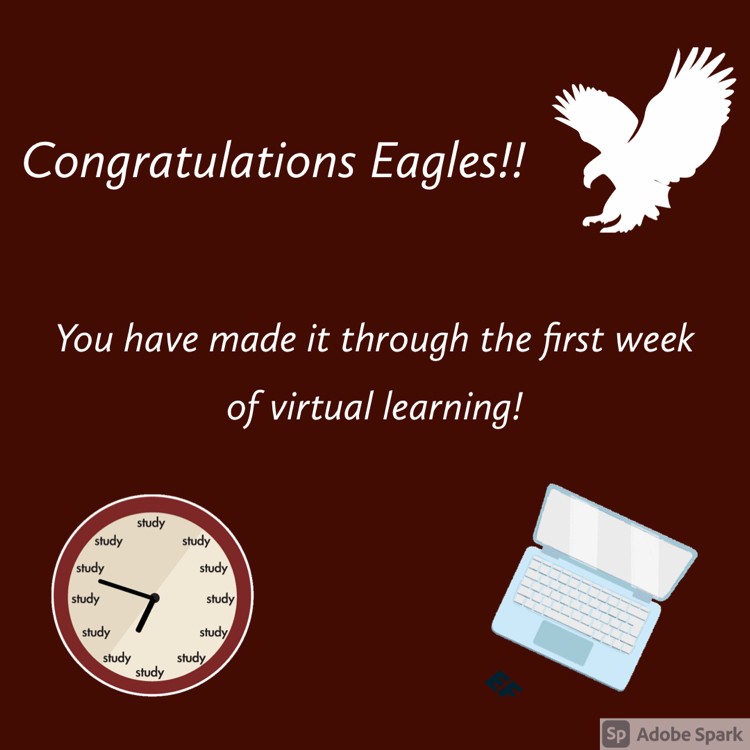 RowlettStuCo's tweet photo. Wow!!! What a GREAT first week back!! Thank you @RHS_Eagles and staff for all your patience, help and hard work as we venture into a new era of learning! Have a wonderful weekend!! #WeROne #StrongerTogether #growingleaders #gisdalwaysconnected https://t.co/SZUsI6H47u