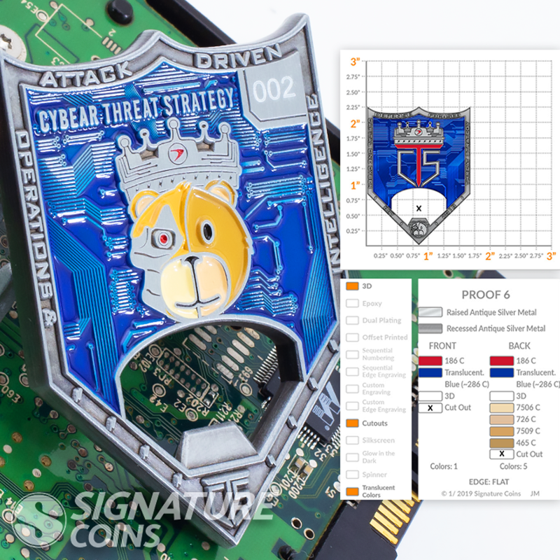 signature_coins's tweet photo. Challenge Coin Breakdown:
๐น Plating: Antique Silver
๐ธ Edge: Standard
๐น Colors: Soft Enamel and Translucent Blue
๐ธ Size: 2.25" x 1.65"
๐น Add Ons: Bottle Opener, Sequential Numbering
#ChooseSignature #signaturecoins #CustomCoin #coinmaker #cybercoins #techcoins #bottleopeners https://t.co/XPxvHdNvxk
