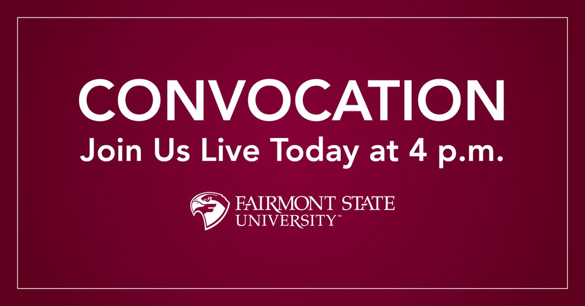 FairmontState's tweet photo. Welcome Class of 2024! Join us now for Convocation: https://t.co/I3LfUmGQeW
 
#SoarFalcons #FalconFamily #SoarSafe https://t.co/ey6n3PbZ7A